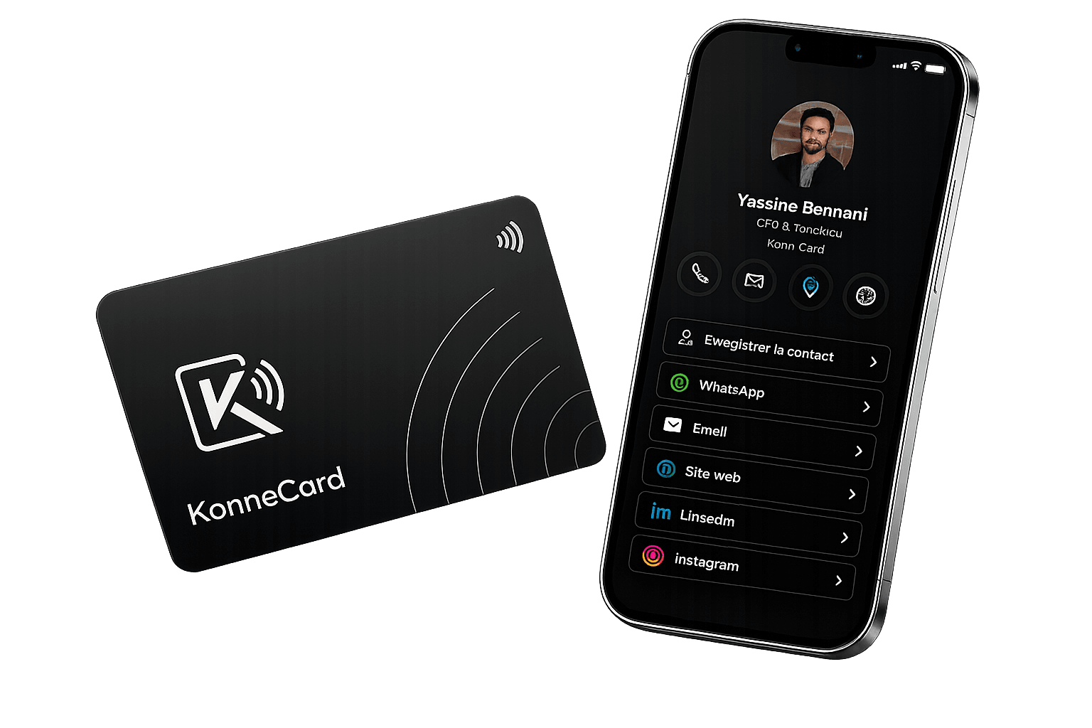 KonneCard — carte NFC et profil digital
